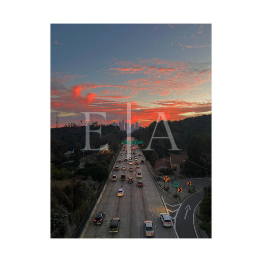 Freeway Sunsets in Central Los Angeles
